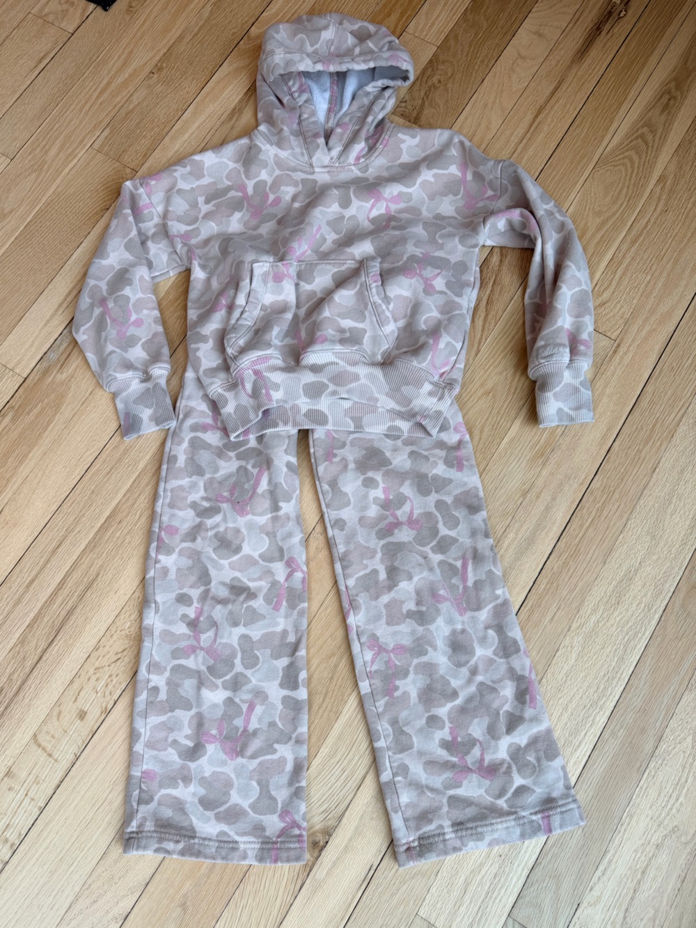 Abercrombie Kids Pink & Beige Camo Matching Set